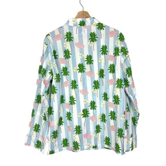 Sant & Abel X Gray Malin Palm Tree Pajamas Set Size L 100% Cotton Summer Cabana - Picture 4 of 15